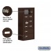 Salsbury Cell Phone Storage Locker - with Front Access Panel - 6 Door High Unit (8 Inch Deep Compartments) - 8 A Doors (7 usable) and 2 B Doors - Bronze - Surface Mounted - Master Keyed Locks